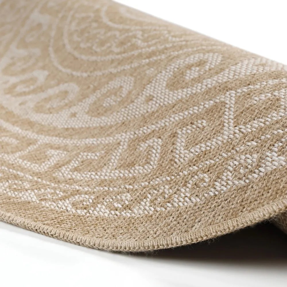 Béžový okrúhly vonkajší koberec ø 80 cm Comilla – Ayyildiz Carpets