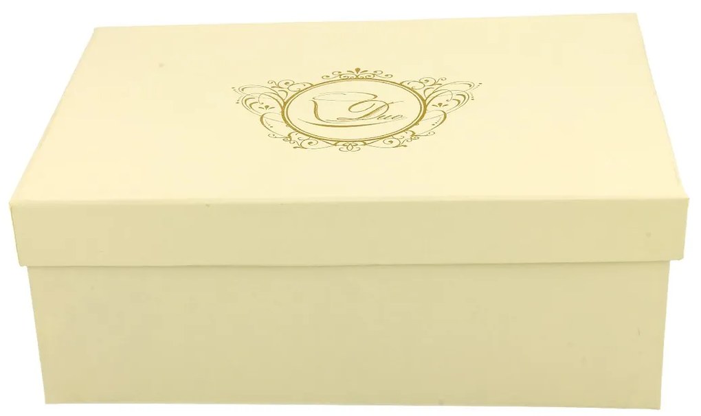 Duo Porcelánová šálka na nohe s podšálkou Ecru Butterflies 125 ml sada 2ks