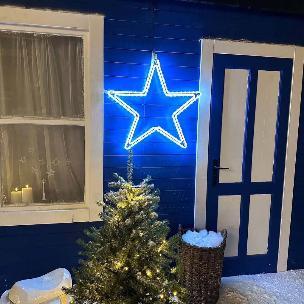 DECOLED LED svetlo hviezda I, závesné, priemer 74 cm, ľadovo biela