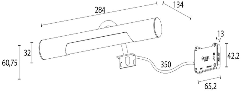 Sapho Sapho, ANDREA LED svietidlo, 5W, 284x32x134mm, bronz, E26717CI
