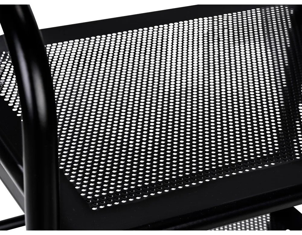 Čierny kovový pojazdný regál 41x75 cm – Wenko