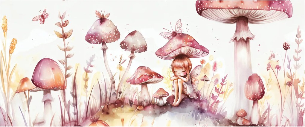 Obraz - Ružová víla (120x50 cm)