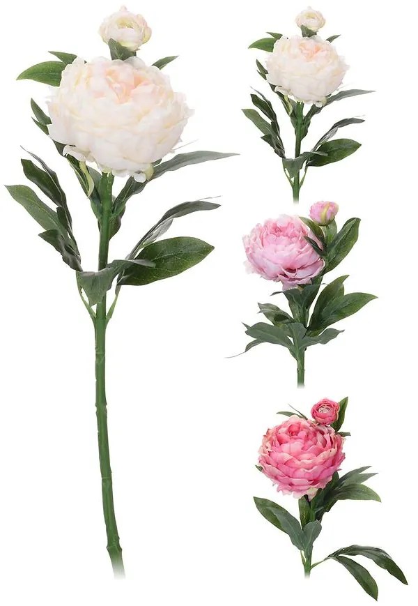 Pivonka 2 kvety 60CM 3ASS