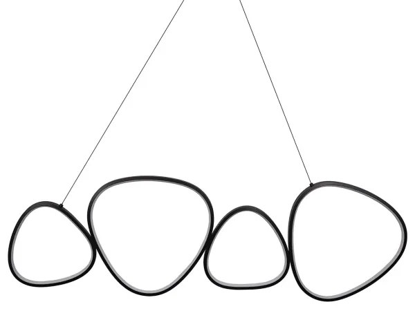 LED závesný luster na lane PETRA LED/48W/230V 4000K čierny