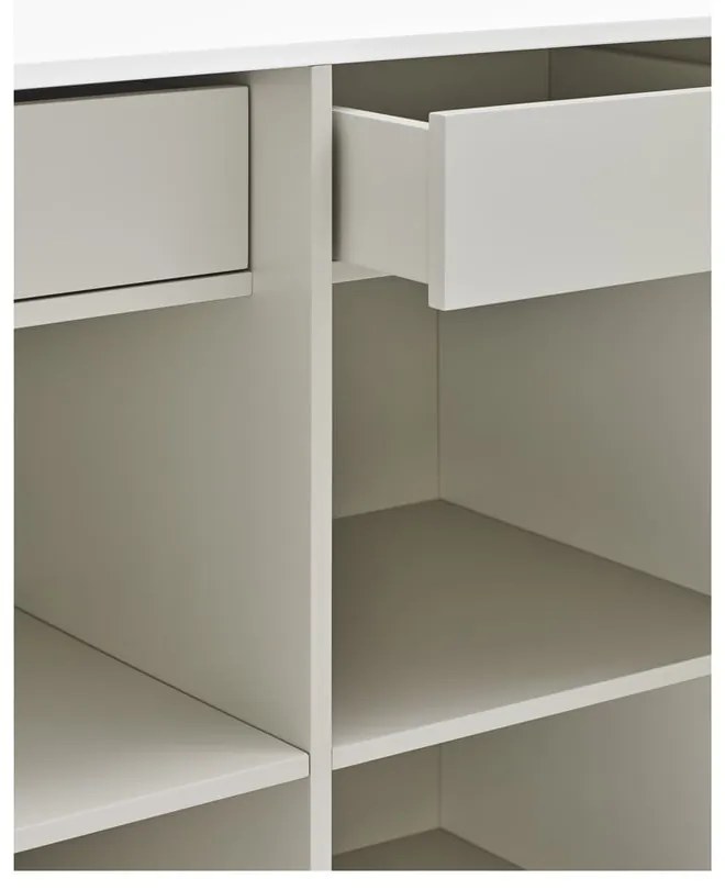 Biela komoda Teulat Doric, šírka 92 cm