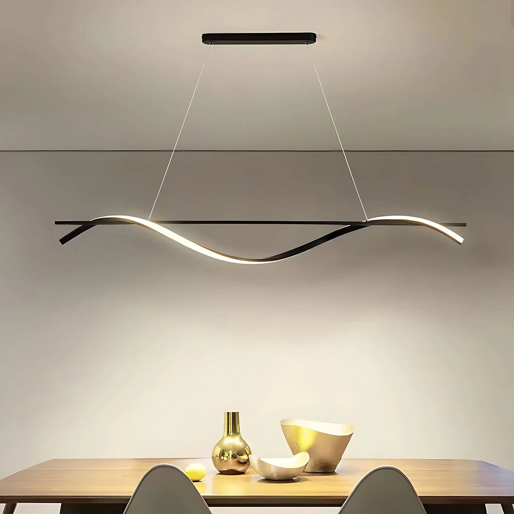 Toolight Toolight, LED závesná lampa 120cm, 27W, 3000K, LHJ019-CP, čierna, OSW-50004
