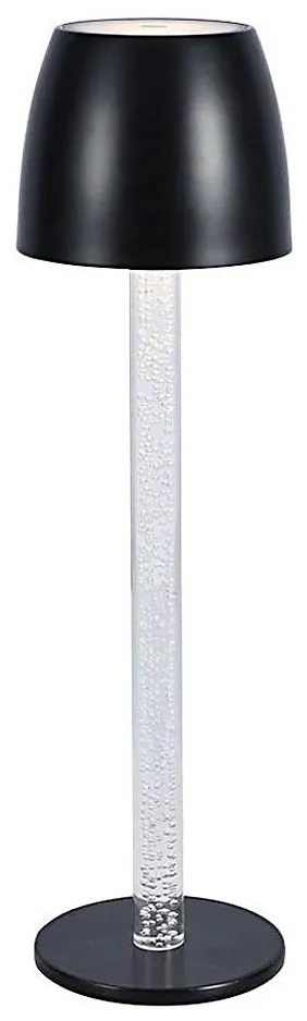 LED stmievateľná nabíjacia stolná lampa LED/3W/5V 3000K čierna