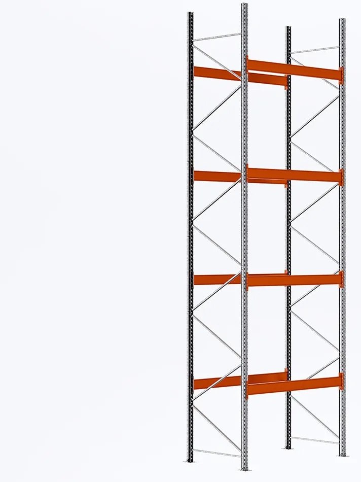 Základný paletový regál|1 moduly