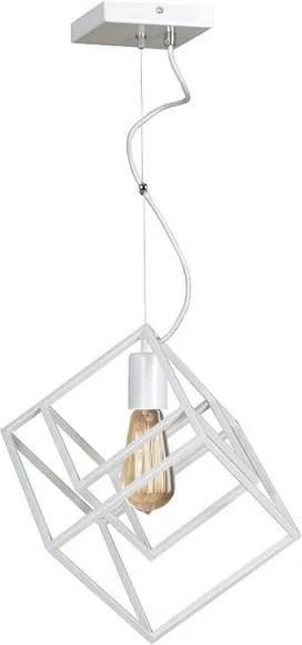 BOX | dizajnová industriálna závesná lampa Farba: Biela
