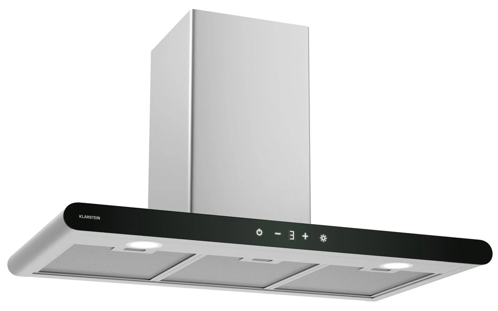 Klarstein CurveVent digestor, 700 m³/h, Dotykový, LED, 110 W, EEK A+