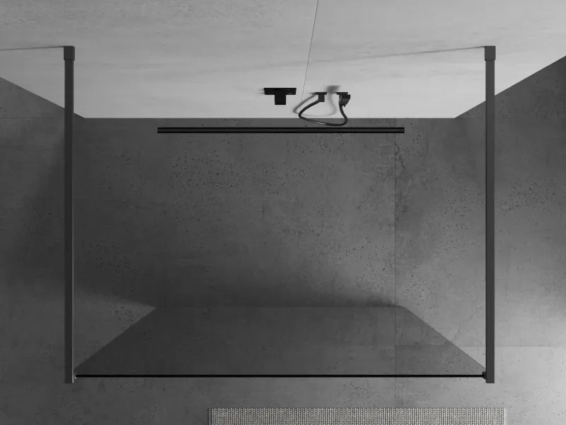 Mexen Kioto, sprchová zástena Walk-In 110 x 200 cm, 8mm číre sklo, grafitový profil, 800-110-002-95-00