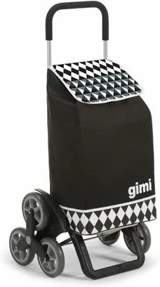 Nákupná taška na kolieskach GIMI Tris Optical čierna, 56 l