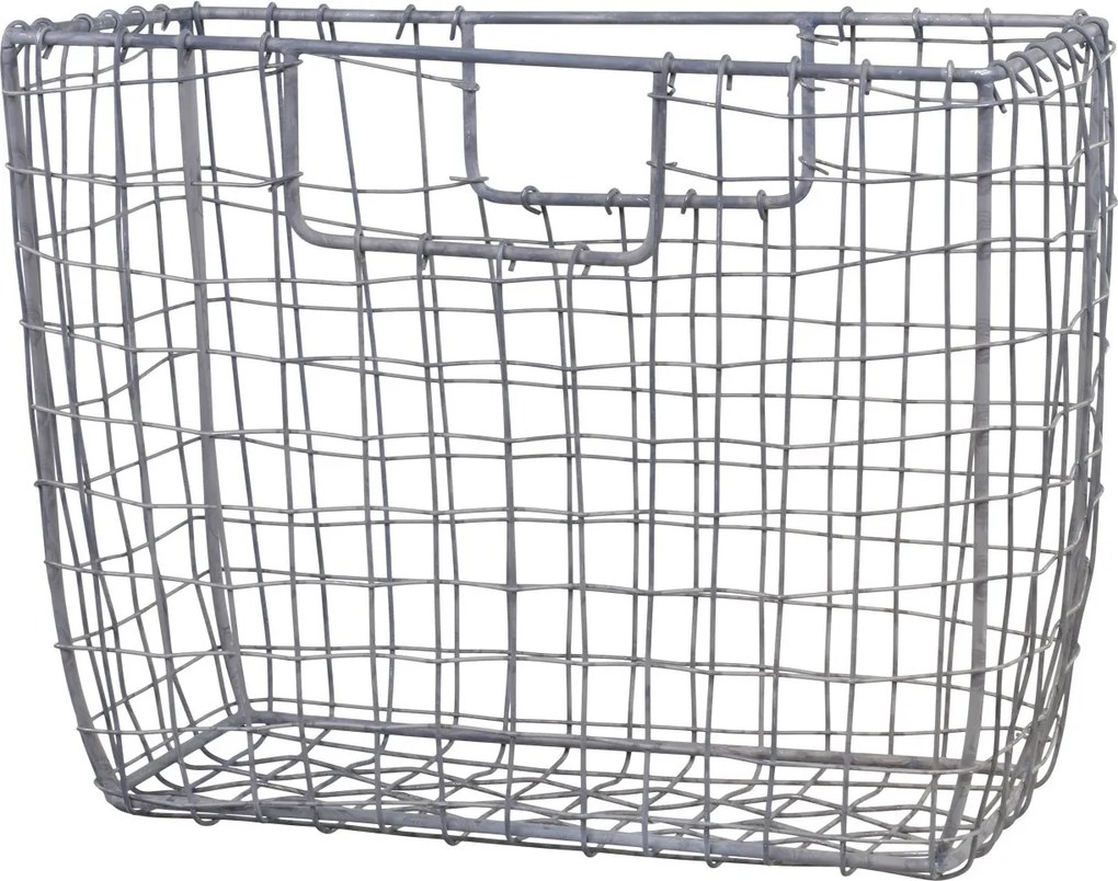 Zinkový antik drôtený košík Fil de fer Basket L - 29*13*22cm