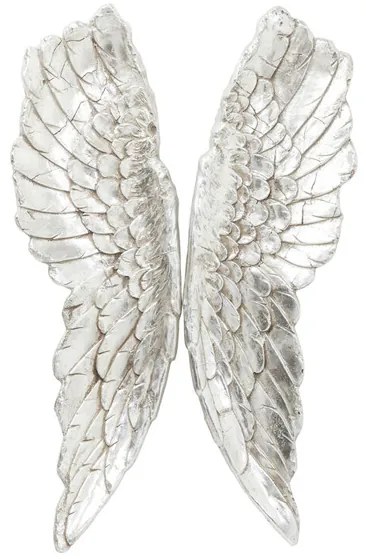 Angel Wings nástenná dekorácia strieborná 61x106cm