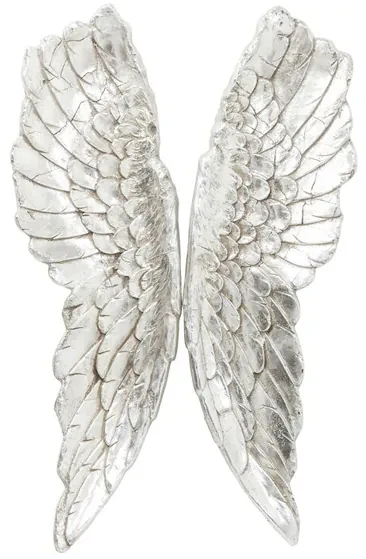 Angel Wings nástenná dekorácia strieborná 61x106cm