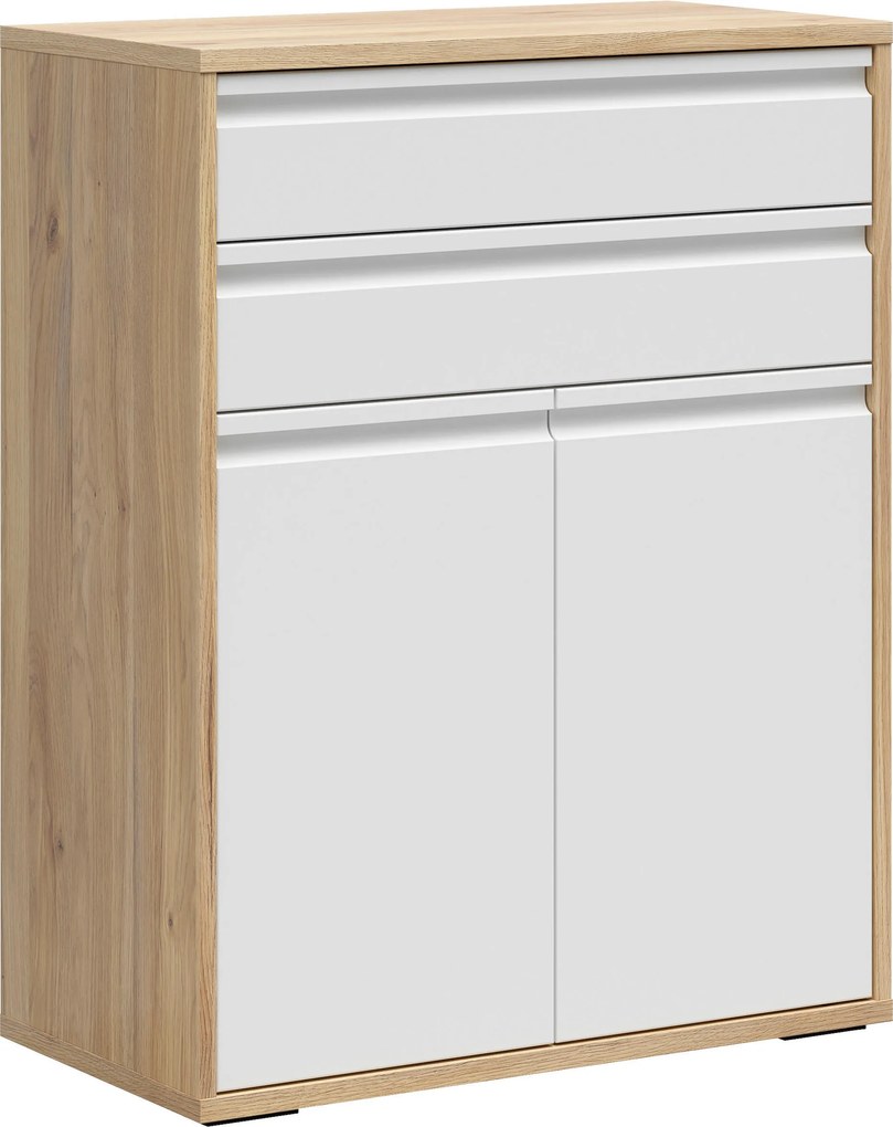 XXXLutz KOMODA, biela, farba duba, 80/100/41 cm Carryhome - Komody - 002427031608