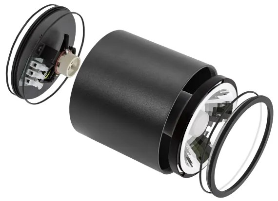 Kúpeľňové bodové svietidlo CHLOE AR111 1xGU10/12W/230V IP65 guľatý čierna