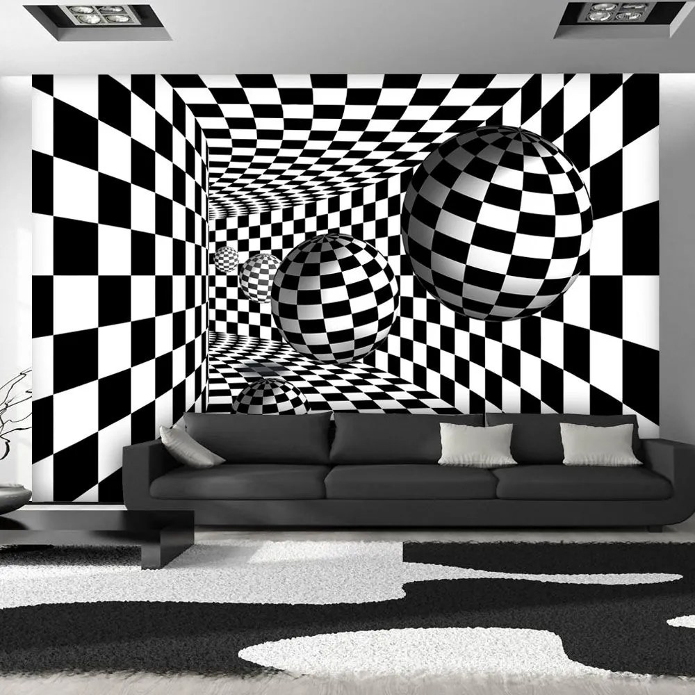 Fototapeta - Black & White Corridor 200x140