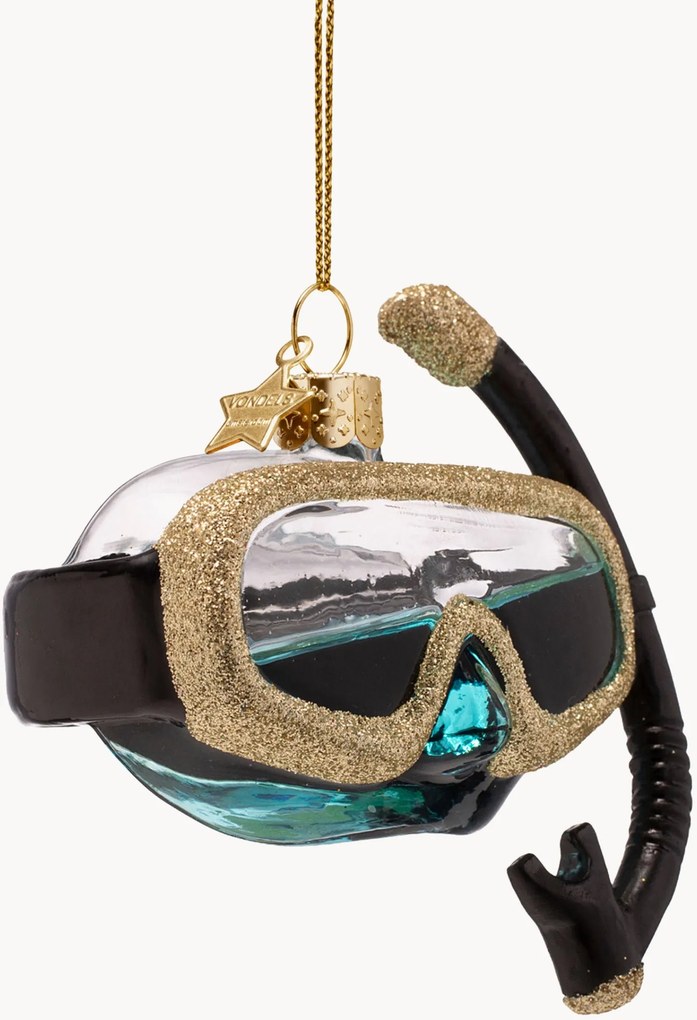 Ručne fúkaná vianočná ozdoba Snorkeling Glasses