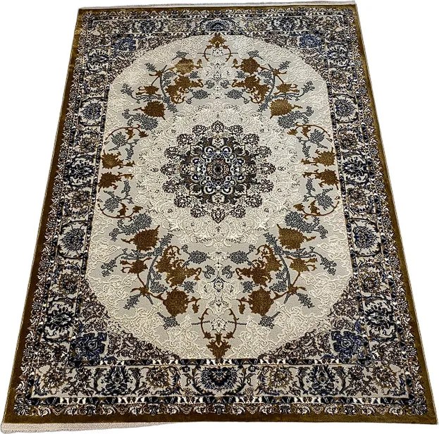 HU Hnedo-modrý moderný koberec King 29026-BROWN/BROWN Rozmer: 80x150 cm
