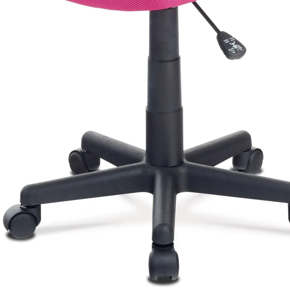 Autronic - kancelárska stolička, ružová mesh, plastový kríž, sieťovina motív - KA-2325 PINK