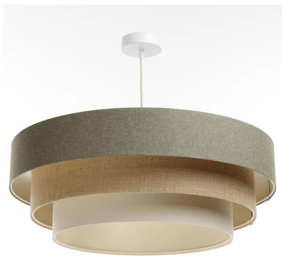 Luster na lanku BOHO TRINITI 1xE27/60W/230V šedá/béžová/krémová