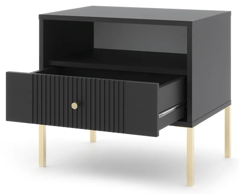 Nočný stolík Iseo II 54 cm čierny