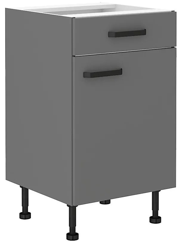 Kuchynská skrinka NESSA antracitová 50d 1f 1s bb