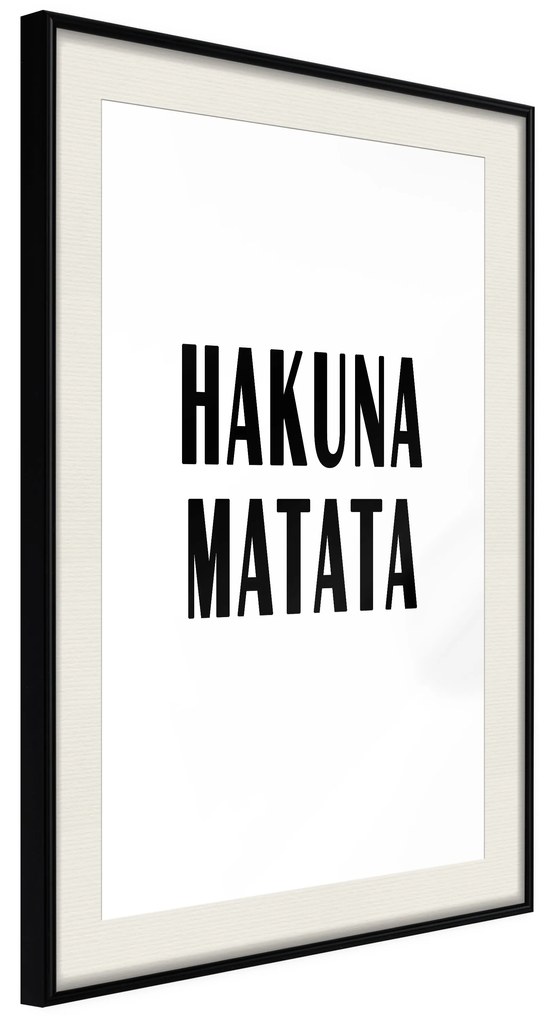 Artgeist Plagát - Hakuna Matata [Poster] Veľkosť: 40x60, Verzia: Zlatý rám s passe-partout