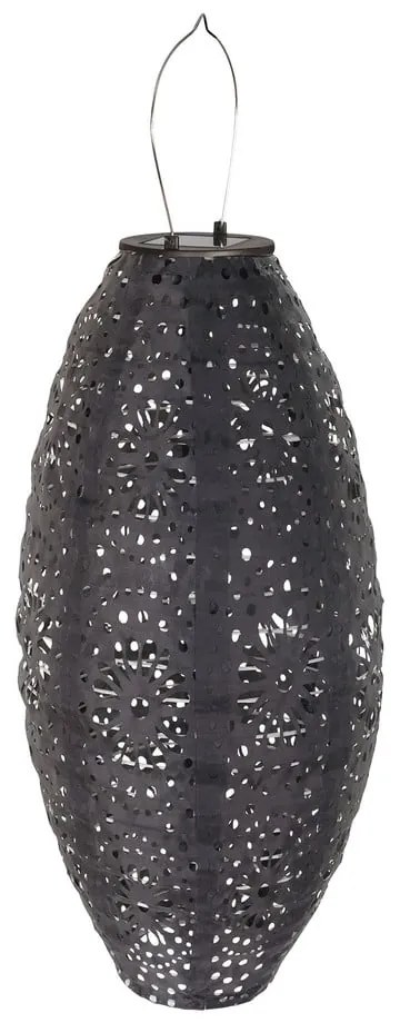 Tmavosivý vonkajší solárny LED lampáš (výška 40 cm) Foxdale – House Nordic