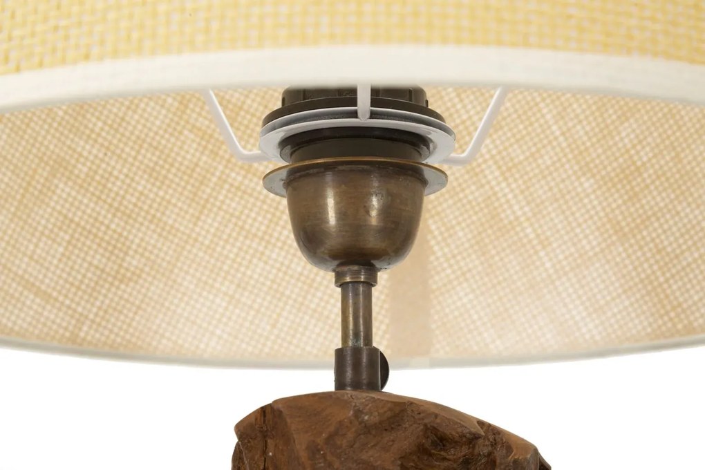 Stolná lampa Kepala 35 cm z masívu hnedá
