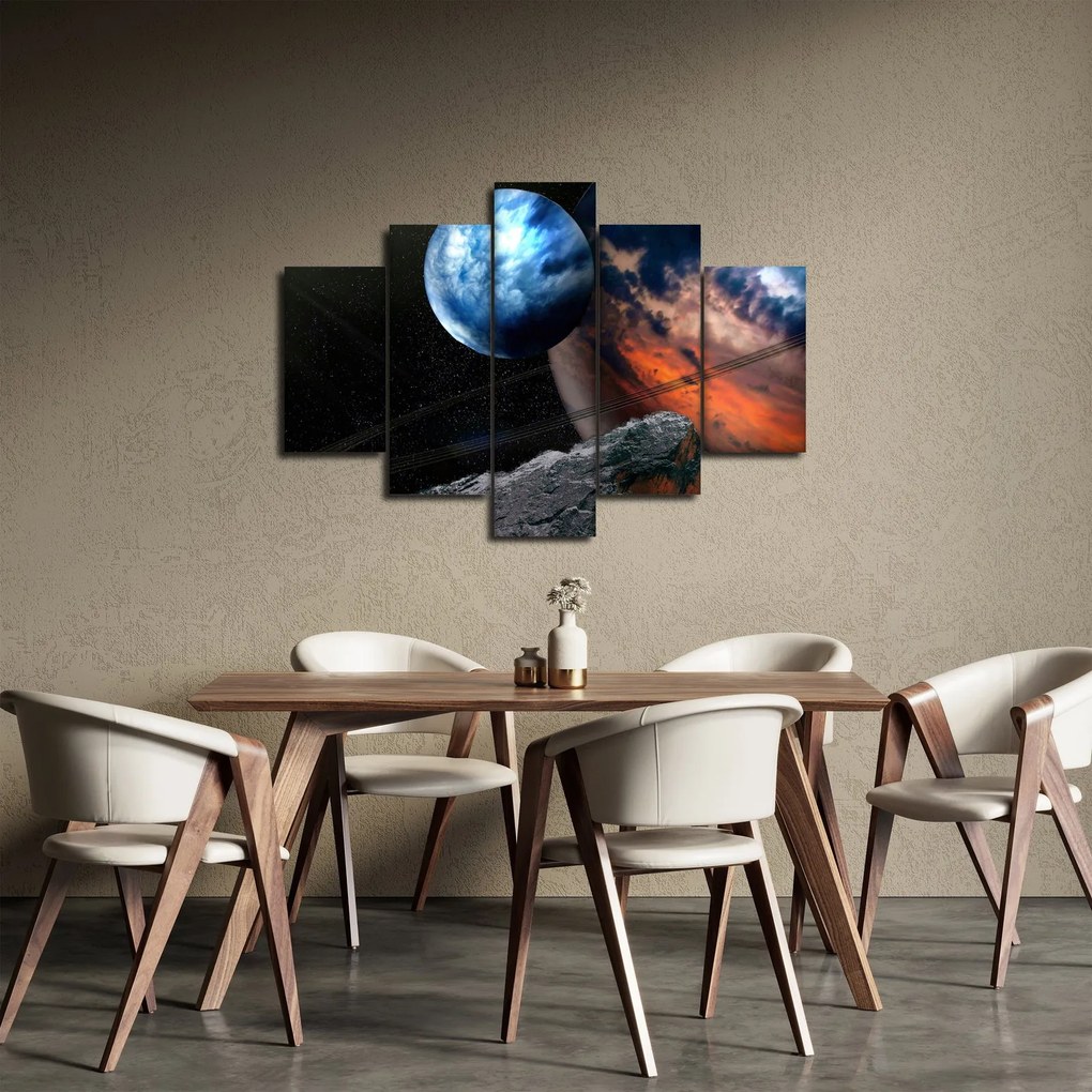 Obraz planéty vo vesmíre (150x105 cm)