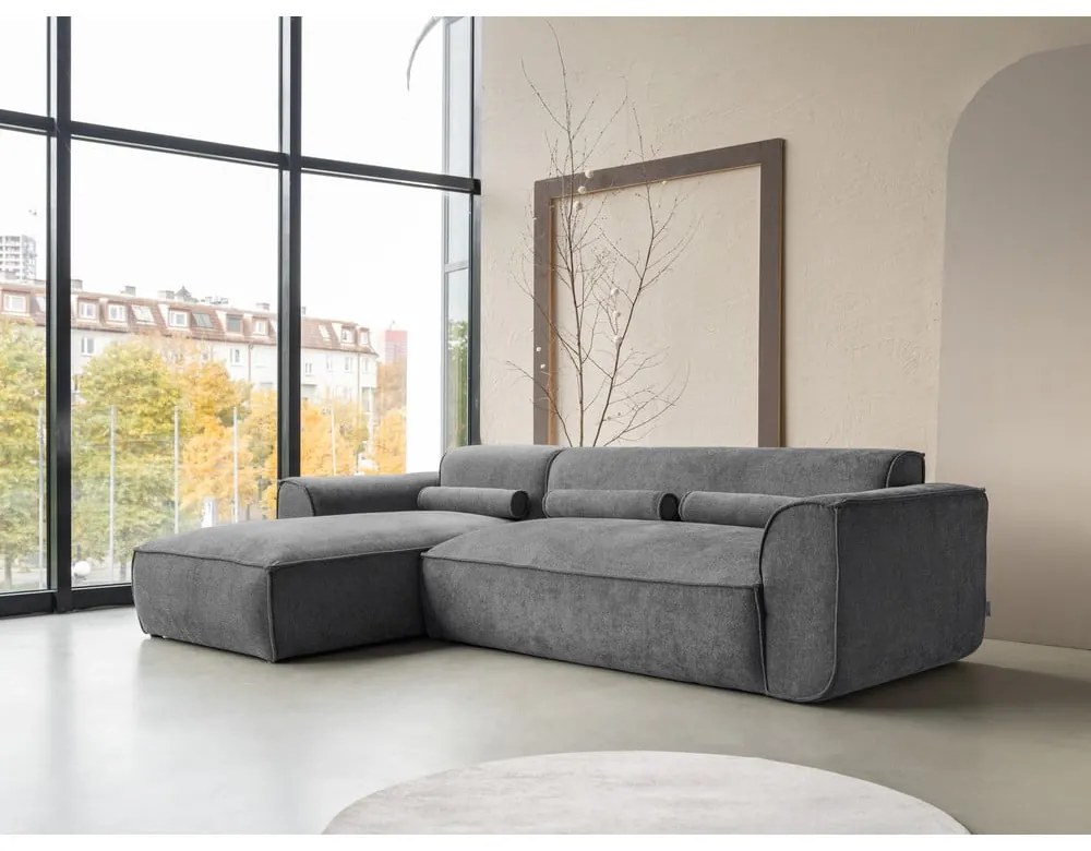 Sivá rohová pohovka (ľavý roh) Flex Felix – Miuform