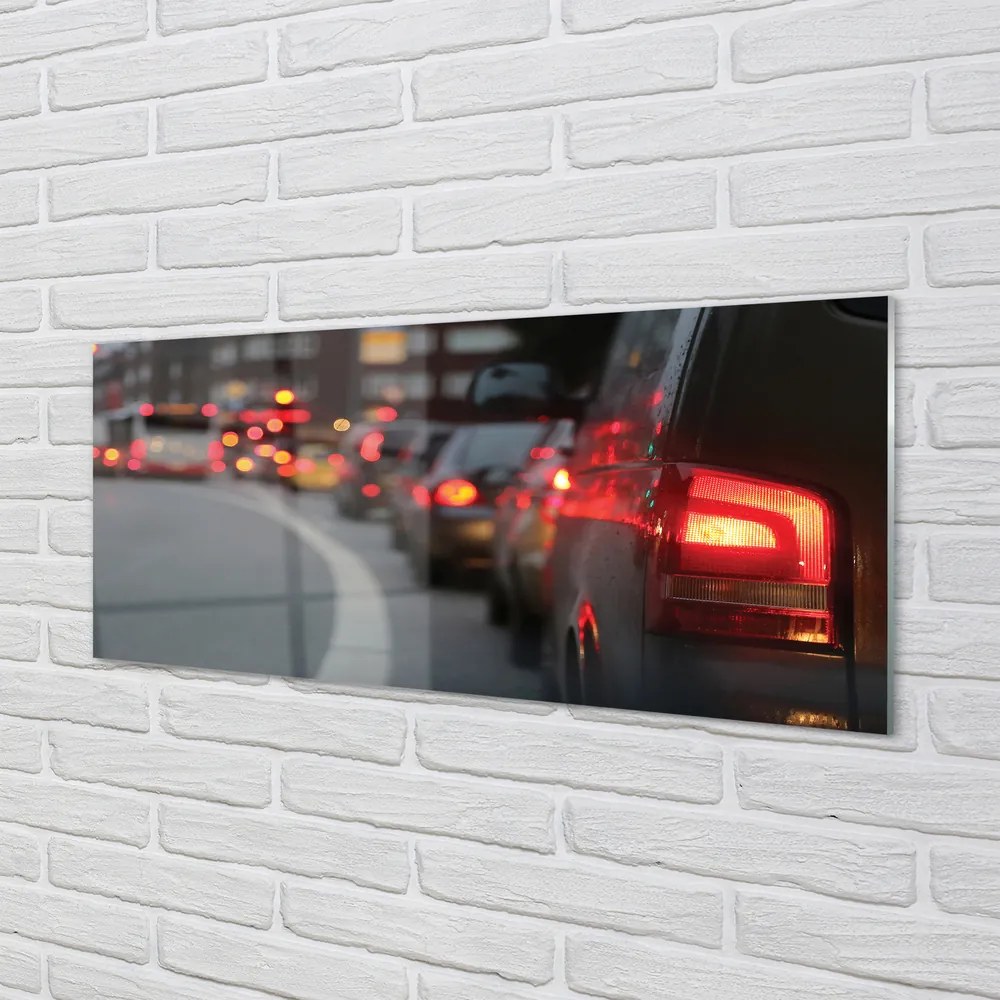 Obraz plexi Autá cork city pouličné osvetlenie 120x60 cm