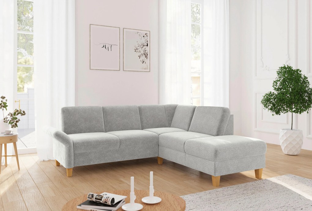 XXXLutz ROHOVÁ SEDAČKA, textil, svetlosivá Sit & More - Sedačky - 000144016167