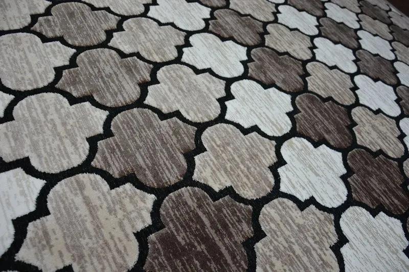 Kusový koberec ACRYLOVY YAZZ 3766 tmavobéžový/losos trellis