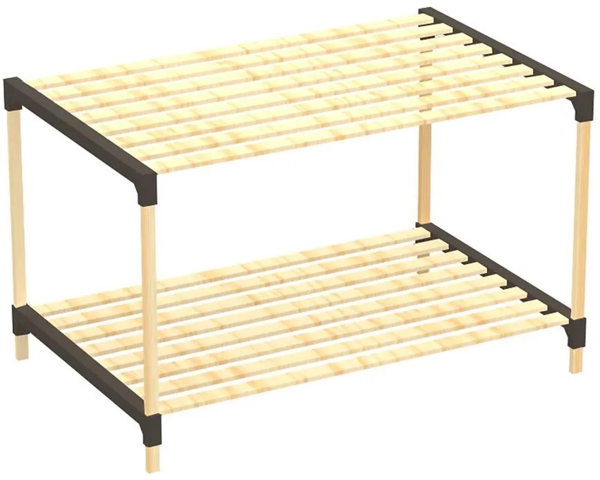 Regál FIX-2006-2 prírodné/čierna