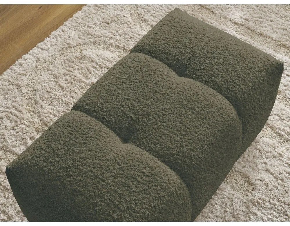 Kaki podnožka z textílie buklé Roxelane – Bobochic Paris