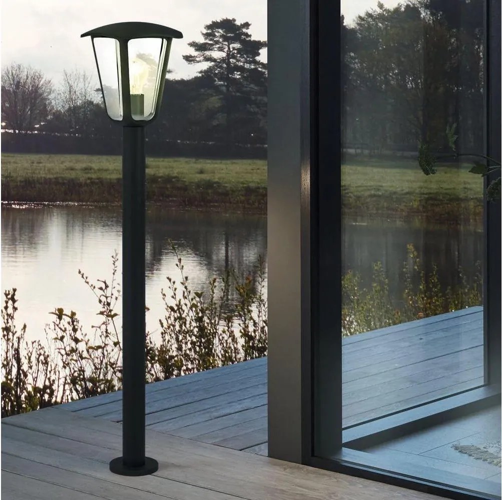 Eglo 98123 - Vonkajšia lampa MONREALE 1xE27/60W/230V IP44 výška 995 čierna