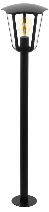 Eglo Eglo 98123 - Vonkajšia lampa MONREALE 1xE27/60W/230V IP44 výška 995 čierna EG98123