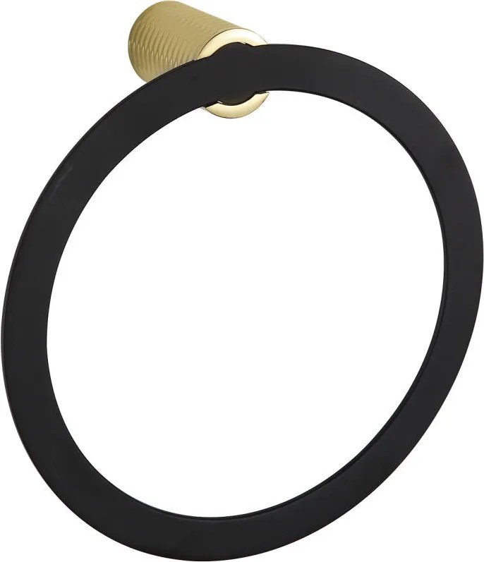 Mexen Base vešiak na uteráky, Čierna/Zlatá - 7088232-57
