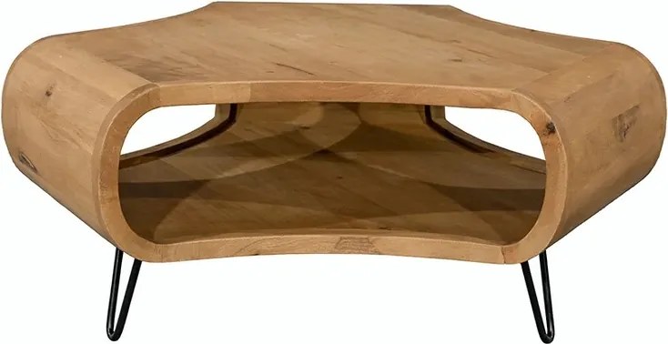 Dizajnový konferenčný stolík Lorelei 90 cm prírodné mango