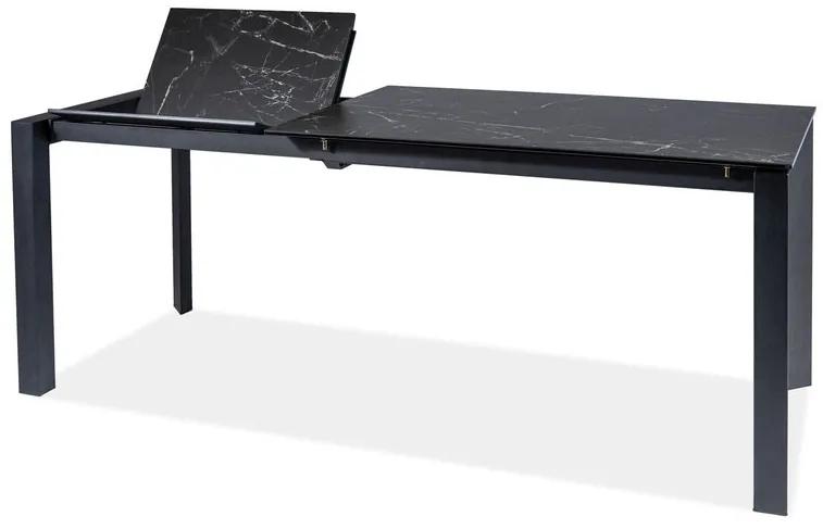 Rozkladací jedálenský stôl 120-180 cm Marissa (čierna + čierna) (pre 4 až 8 osôb). Vlastná spoľahlivá doprava až k Vám domov. 1050490