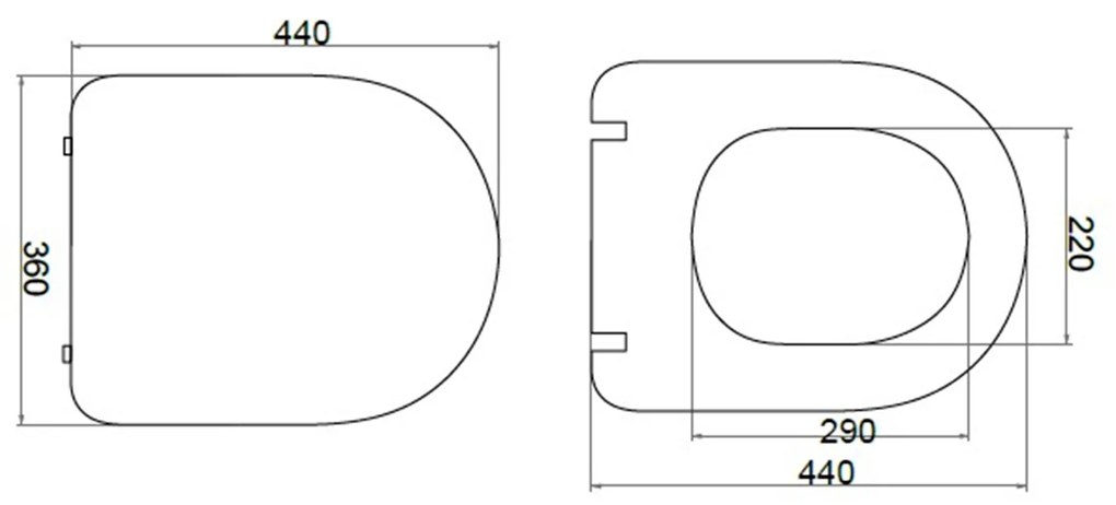 Sapho Sapho, AVVA Slim WC sedátko s pomalým zatváraním, čierna mat, 100787-110