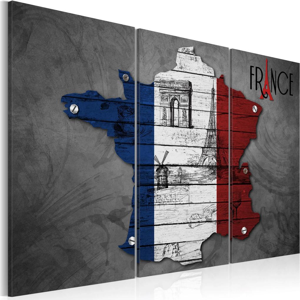 Obraz - Symbols of France - triptych 60x40