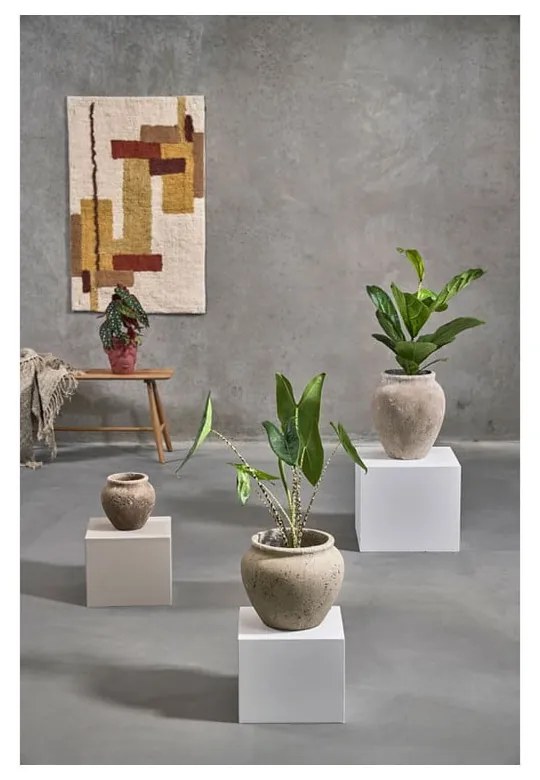 Červený kvetináč Villa Collection Calbe, výška 22,5 cm