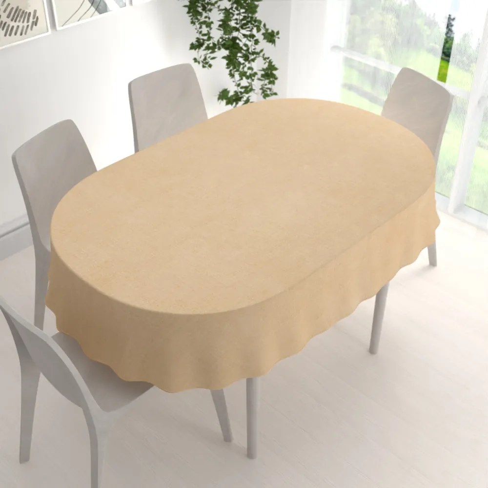 Biante Dekoračný oválny obrus PML-050 Béžovo oranžový melír 100x140 cm