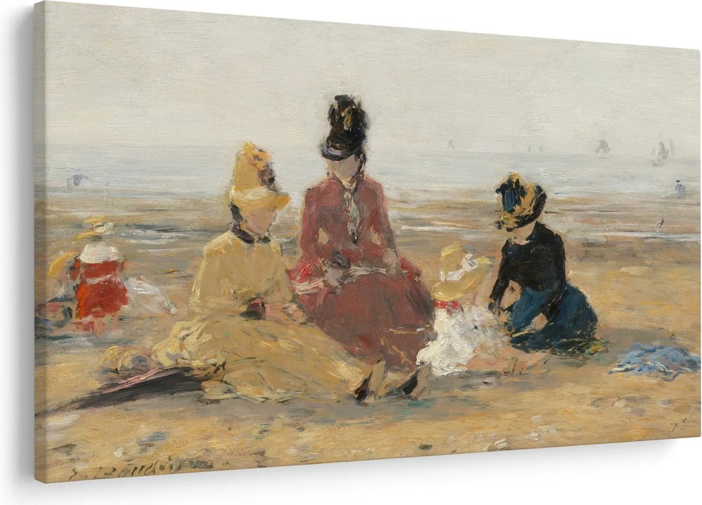 Obraz - Eugène Boudin, On the Beach, Trouville, reprodukcia (90x60 cm)