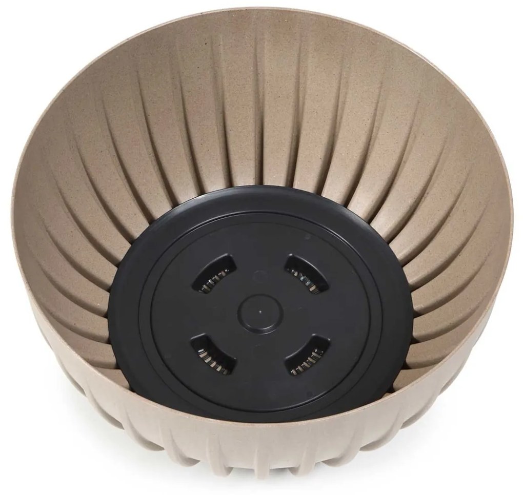 Kvetináč STRIPPED ECO 30 cm krémový