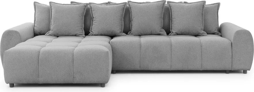 Sivá rohová pohovka (ľavý roh/s leňoškou) Albane – Ropez